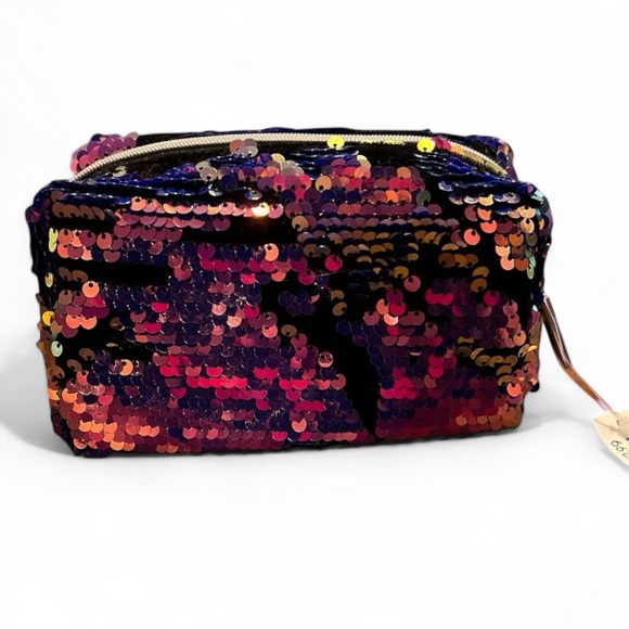 H&M Sequined Compact Makeup Bag / Cosmetics Bag, NEW - Picture 4 of 4
